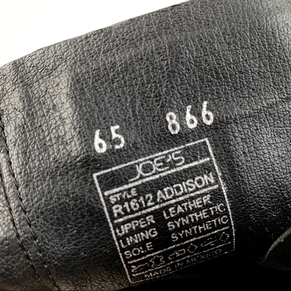 JOE’S JEANS black leather heeled motorcycle boots - Picture 10 of 13